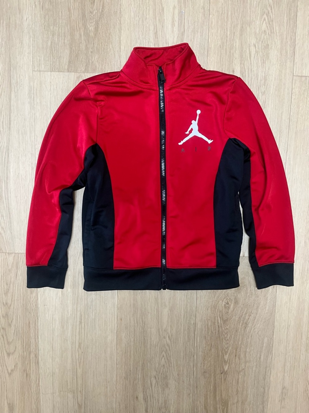Jordan Youth Red Zip Pullover with Jumpman Tag